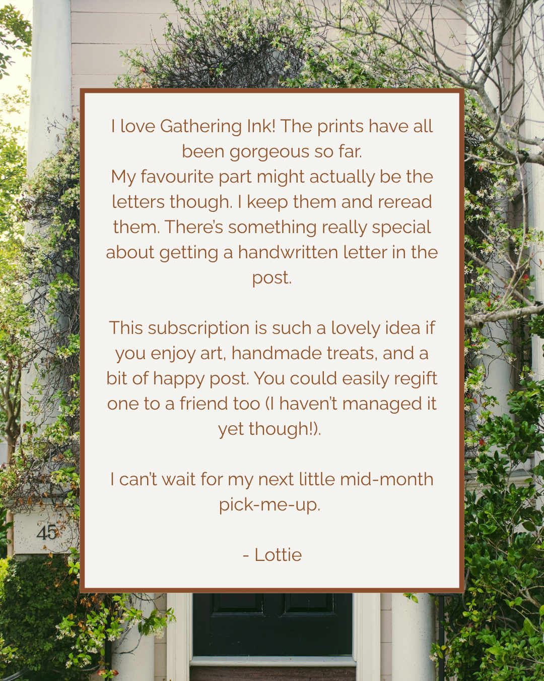 Gathering Ink Prints By Post Club!